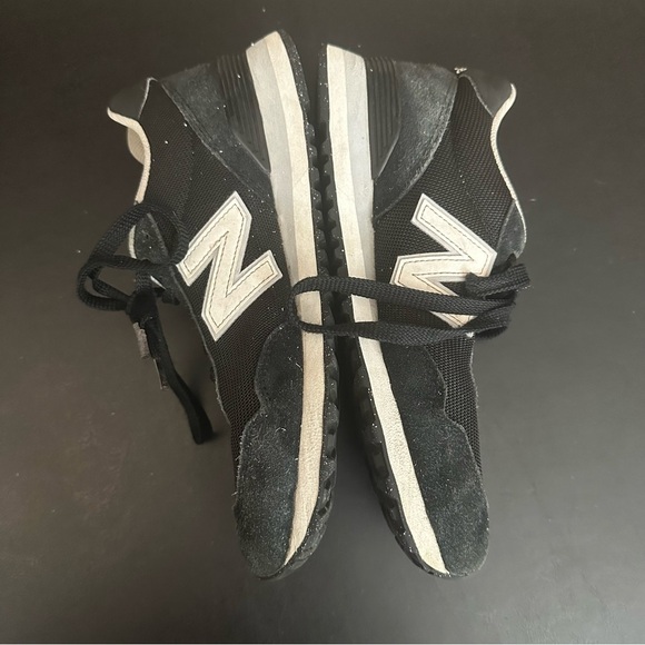 New Balance 515 Men’s 9 Black Suede Leather Gray Shoes Dad Sneakers Athletic - Picture 7 of 10